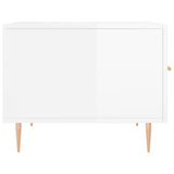Coffee Tables 2pcs High Gloss White 50x50x40 cm Engineered Wood 829369