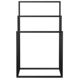 Freestanding Towel Rack Black 48x24x79 cm Iron 343090