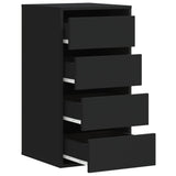 Corner Chest of Drawers Black 40x41x76 cm Engineered Wood 852862