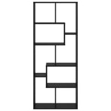 Book Cabinet 8-Tier 67 x 25 x 162 cm Engineered Wood Black Oak 869252