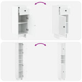 3 Piece Bathroom Cabinet Set EDE Engineered Wood 3417823