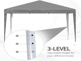 3 x 3m Pop Up Gazebo with Sides, Waterproof Pop Up Gazebo with Carry Bag and Height Adjustable T3398P313595