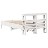 Bed Frame without Mattress White 90x200 cm Solid Wood Pine 3306157