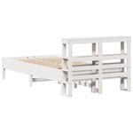 Bed Frame without Mattress White 75x190 cm Small Single Solid Wood Pine 3306172