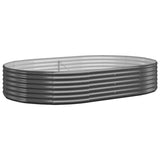 Garden Raised Bed Galvanised Steel 214x140x36 cm Anthracite 319026