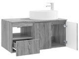 Bathroom Furniture Set 2 pcs Grey Sonoma Engineered Wood 3404110