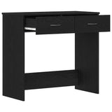 Desk with Drawer Black Oak 80 x 40 x 75 cm Engineered Wood 862480