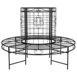 Round Tree Bench Ø137 cm Black Steel 318822
