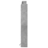 Headboard Cabinet with LED Concrete 180 x 16.5 x 103.5 cm 8006571