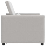 Pull out Sofa Bed Single Cloud grey 90 x 165 x 87 cm Fabric 42002694