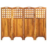 ZNTS 4-Panel Room Divider 161x2x120 cm Solid Acacia Wood 311879