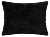 Cushion Cover 6 pcs HEERLEN Black 70 x 70 cm Faux Rabbit Fur 913474