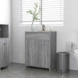 Bathroom Cabinet Grey Sonoma 60x33x80 cm Engineered Wood 815664