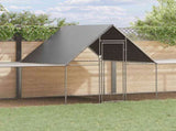 Chicken Coop 10x2x2 m Galvanised Steel 144563