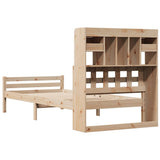 Bookcase Bed without Mattress 90x200cm Solid Wood Pine 3322257