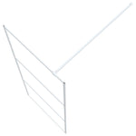 Walk-in Shower Wall White 80x195 cm Clear ESG Glass 152120
