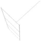 Walk-in Shower Wall White 80x195 cm Clear ESG Glass 152120