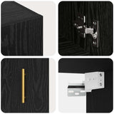 Wall Cabinet Black oak 60 x 31 x 70 cm Engineered wood 879536