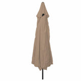 Garden Parasol Taupe 394 x 394 x 248 cm Polyester and Steel 42003639