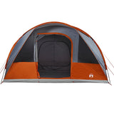 Camping Tent Tunnel 5-Person Grey and Orange Waterproof 4009424