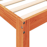 Bookcase Bed without Mattress Wax Brown 100x200 cm Solid Wood Pine 3324390