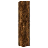 Slim Storage Cabinet Smoked Oak 30x42.5x225 cm Engineered Wood 3281263