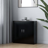 Book Cabinet Black 82.5x30.5x80 cm Engineered Wood 802706
