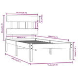 Bed Frame without Mattress 90x190 cm Single Solid Wood 3104703