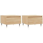 ZNTS Coffee Tables 2 pcs Sonoma Oak 50x46x35 cm Engineered Wood 830851