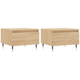 ZNTS Coffee Tables 2 pcs Sonoma Oak 50x46x35 cm Engineered Wood 830851