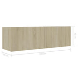 8 Piece TV Cabinet Set Sonoma Oak Engineered Wood 3079007