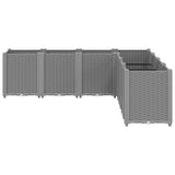 Garden Planter Light Grey 160x160x53 cm PP 367867