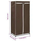 Wardrobe Brown Iron frame with fabric cover Medium Wardrobe 282442