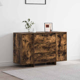 Sideboard Smoked Oak 120 x 41 x 75 cm Engineered Wood 3333910