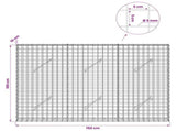 Gabion with 5 mm Wire and 5x5 cm Mesh 150x10x100 cm 3463965