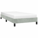 Bed Frame without Mattress Light Grey 100x203 cm Twin XL Velvet 347003