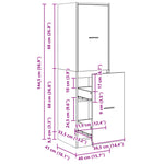 Apothecary Cabinet Old Wood 40x41x144.5 cm Engineered Wood 3309643