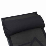 Sunlounger 1-person Black and Anthracite 197 x 54 x 86 cm Steel 42010348