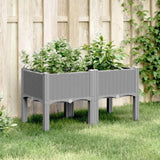 ZNTS Garden Planter with Legs Light Grey 80x40x42 cm PP 367892