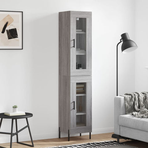 Highboard Grey Sonoma 34.5x34x180 cm Engineered Wood 3199439