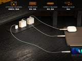 'L' Shaped Work Desk, with LED Lights - Black T3398P344516