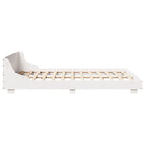 Bed Frame without Mattress White 140x200 cm Solid Wood Pine 850729