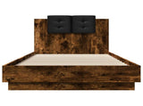 Bed Frame with Headboard Smoked Oak 80 x 200 cm Engineered Wood 3429575
