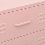 Chest of Drawers Pink 80x35x101.5 cm Steel 336202