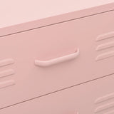 Chest of Drawers Pink 80x35x101.5 cm Steel 336202