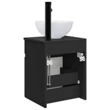 Wall-mounted Sink Vanity Black 39 x 35 x 63 cm Engineered Wood 890543