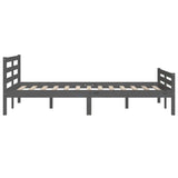 Bed Frame without Mattress Grey Solid Wood 140x200 cm 814821