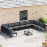 Garden Sofa Set Anthracite Steel 3379012