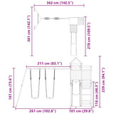 Outdoor Playset Solid Wood Pine 3279001