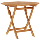 Folding Garden Table Natural 90 x 90 x 75 cm Solid Teak Wood 42042412